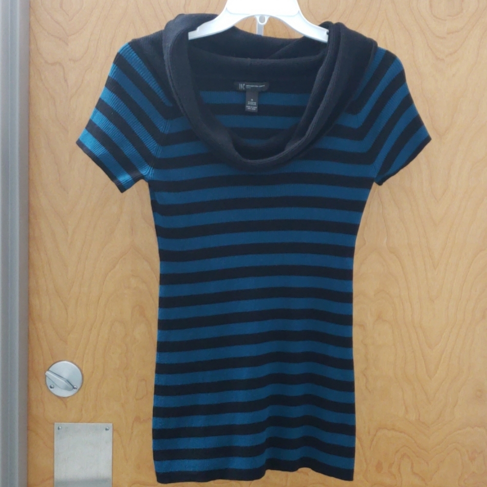 ❤ INC INTERNATIONAL CONCEPTS COWL NECK RIBBED SWEATER TOP, MEDIUM PETITE